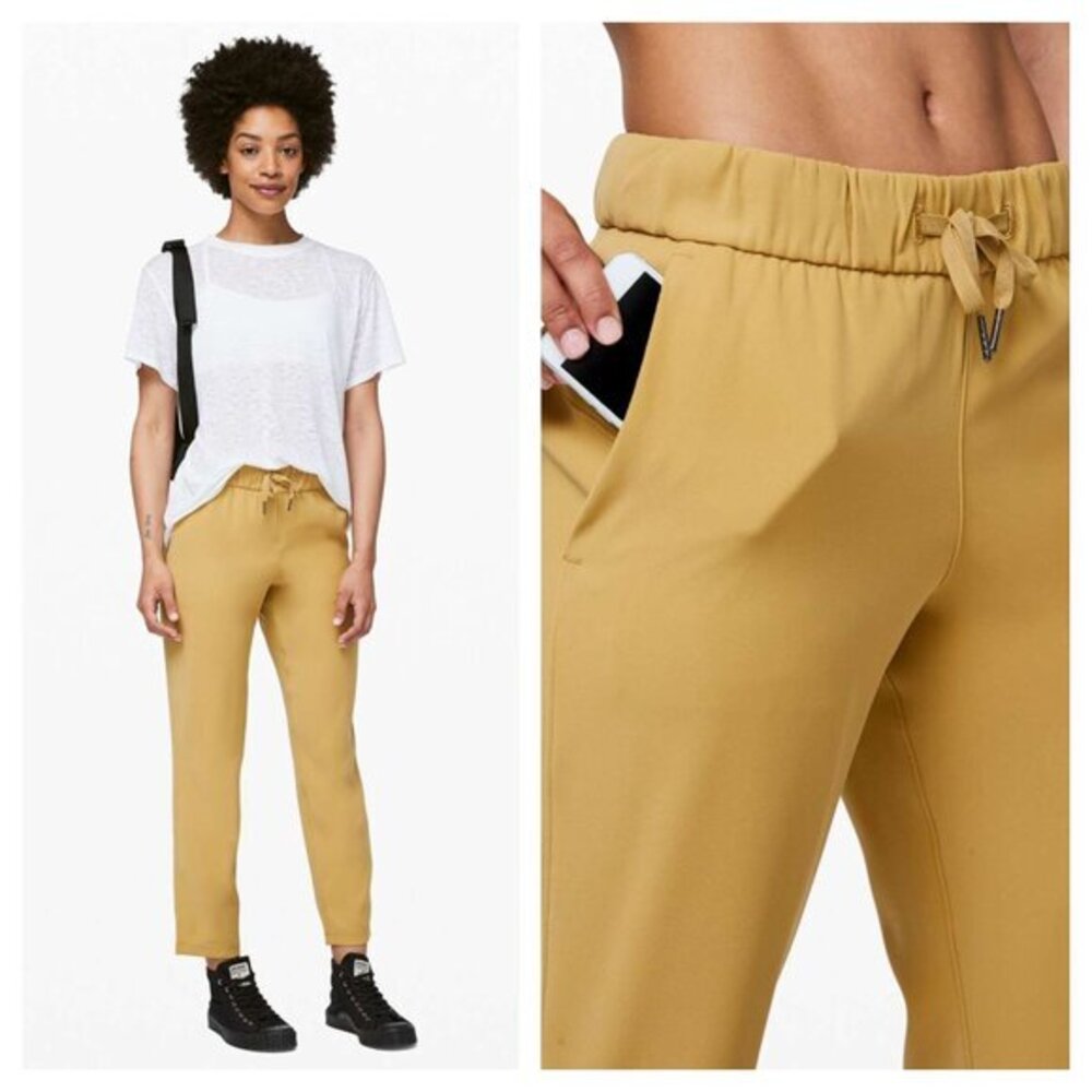 Lululemon On The Fly Pant *Woven 28" Inseam Sz 8 Vintage Gold